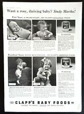 1939 CLAPP'S BABY FOOD Strained Chopped Foods Vegetables Fruit Print Ad picture