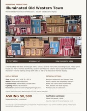 Handmade Western Illuminated Streetscape By Merestone Productions new cost $15k  picture