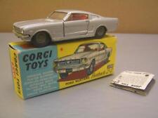 Corgi Toys 320 Ford Mustang Fastback 2+2 metallic silver rare cast wheels VGIB picture