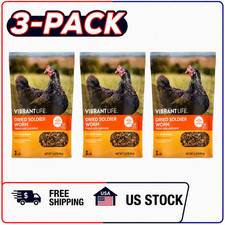 3 Pack Vibrant Life Dried Soldier Worm Treats for Chickens, 1 lb Bag picture