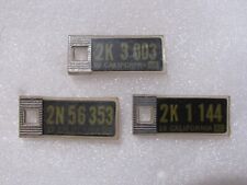 (3) 1952 DAV Tag California CA License Plate Key Chain Fobs Disabled AmVet Rare picture