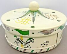 Vintage Guildcraft Carousel Big Top Circus Horses Carnival Cookie Biscuit Tin US picture