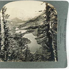 Glacier National Park Montana Stereoview 1930s Continental Divide Aerial MT G668 picture