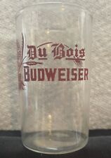 Vintage DuBois Budweiser Beer 4” Tasting Glass Barware Advertising Man Cave Bar picture