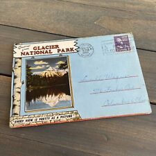 Vintage 1940s Glacier National Park Montana Postcard Book w/18 Scenes (K6) picture