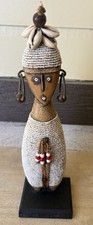 African Beaded Shell Fertility Namji Doll in Brown picture
