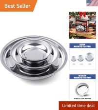 HORUSDY Magnetic Tray | 3-Piece | Round Magnetic Parts Tray | 3 Inch 4 Inch 6... picture