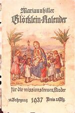 Little Bell Calendar 1937 German Religious Missionary Children German picture