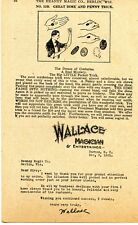 1924 small Print Ad of Dime & Penny Trick w Wallace The Magician & Entertainer picture