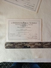 Anderson IN Public Schools certificate Applied Shop Matematics II 1944 picture