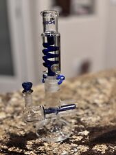 Nice Bong With Spiral Glycerin Stem Piece Smooth Hits & Horizontal Percolator picture