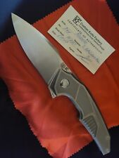 Custom Knife Factory CKF Tashi Bharucha Muscle Satin M390 Milled Titanium picture