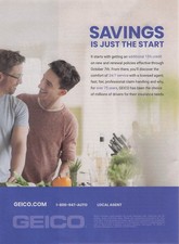 GEICO Print Ad Gay Interest LGBTQ+ Homosexual 2020 Pinup Poster Insurance Advert picture