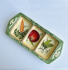 Fitz and Floyd Classic Le Marché 3 Part Vegetable/Dip Serving Dish picture