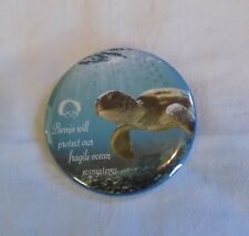 Bernie Will Protect Our Fragile Ocean Ecosystems Sanders Turtle Pin-back Button picture