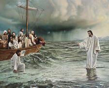 JESUS CHRIST WALKING ON WATER PHOTO 8X10 picture