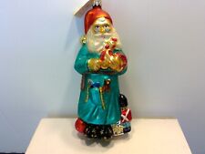 1998 Christopher Radko Glass Christmas Ornament Toy Tinker Santa 98-220-0 W/Tag picture