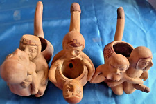 3 Peruvian erotic pipes sexuality reproduction pre-Columbian ceramic picture