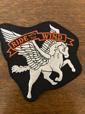 1 New Biker Back Patch MotorCycle Ride The Wind Pegasus 5” Iron Or Sew On Jacket picture