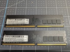 Lot of 2 PNY 16GB DDR4 2666MHz PC4-21300 CL16 Desktop Memory RAM picture