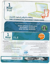 STARBUCKS INTERNET PASS CARD  EGYPT OLD LOGO  MIDDLE EAST HIGH SPEED USED picture
