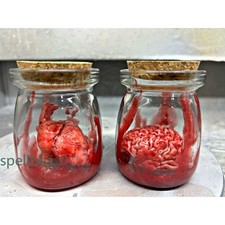 Horror Brain Heart Specimen Jar  Action Figure Accessory Halloween Decor Props picture