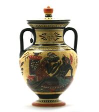 Amphora Vase Achilles and God Bacchus Dionysus Ancient Greek Pottery Ceramic picture
