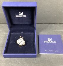 SIGNED SWAROVSKI CRYSTAL LADYBUG PIN/ BROOCH RARE With Box picture