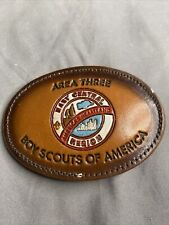 BSA Area Three East Central Region America’s Heartland Leather Belt Buckle picture