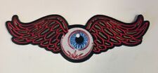 FLYING EYEBALL10 INCH IRON ON BIKER PATCH picture