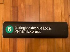 NY NYC SUBWAY ROLL SIGN #6 PELHAM EXPRESS BROOKLYN BRIDGE LEXINGTON AVENUE LOCAL picture