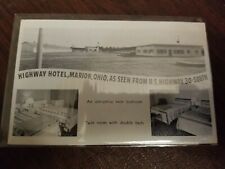 MARION, Ohio  OH   Roadside  HIGHWAY HOTEL  Highway 30  ca 1950s Postcard picture