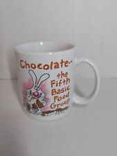 Hallmark Shoebox Greetings “Chocolate the Fifth Basic Food Group” Mug Cup New picture