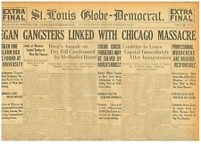 Valentines Day Massacre February 25 1929 Egan Gangsters Linked to Massacre B29 picture