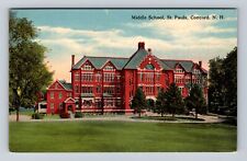 Concord NH-New Hampshire, Middle School, St Pauls, Antique, Vintage Postcard picture