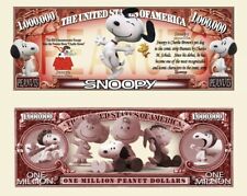 ✅ Pack of 100 Snoopy Peanuts 1 Million Dollar Bills Collectible Novelty Money ✅ picture
