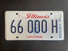 ILLINOIS TRIPLE ZERO LICENSE PLATE TRIPLE 0 NUMBER REPEATING 66 000 H picture