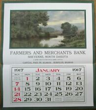 Sheyenne, ND 1917 Advertising Calendar / 20x24 Poster: Farmers & Merchants Bank picture