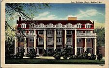 NEW HOFFMAN HOTEL, BEDFORD, PA LINEN POSTCARD 20-5 picture
