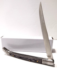 Cannon Spanish Style Long Toothpick Black Pakkawood Handles Folding Pocket Knife picture