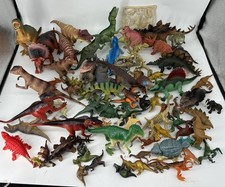 Large Vintage Dinosaur Figures LOT Over 80 Misc. Sizes, Species, Makers 4lbs 8oz picture