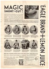 1932 Eagle Brand Condensed Milk Vintage Print Ad Lemon Pie Magic Short Cut  picture