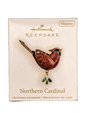 Hallmark Keepsake Beauty Of Birds 1" Ornament Miniature Northern Cardinal 2009 picture