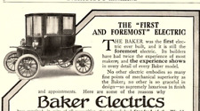 1910 BAKER ELECTRICS FIRST AND FOREMOST ELECTRIC AUTOTOMOBILE ADVERTISEMENT Z345 picture