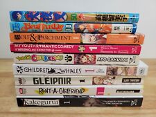 Mixed Manga lot of 9, English and Japanese; Gleipnir, Kakegurui, Rent a girlfrie picture