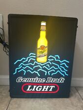 1991 VINTAGE MILLER LIGHTED BEER SIGN EXCELLENT CONDITION picture