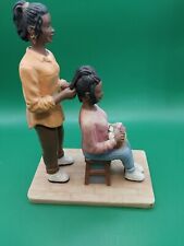 Vintage African American Hair Stylist Hair Dresser Resin Figure Statue picture
