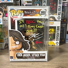 Funko Pop Animation Attack on Titan Eren Jaeger / Attack Titan #2551 Signed picture