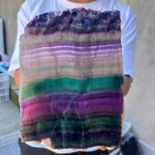 2.6lb Natural Rainbow feather Fluorite Crystal Rough stone specimens cure picture