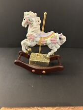 San Francisco Music Box Company Carousel Rocking Horse 1989 Camelot ***WORKING** picture